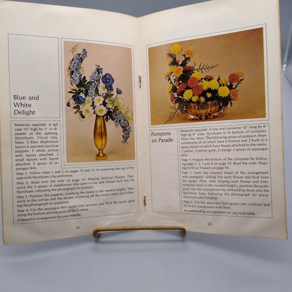 Vintage Making Artificial Flower Arrangements by Gene Taylor, 1969 Pattern Book - Picture 2 of 3